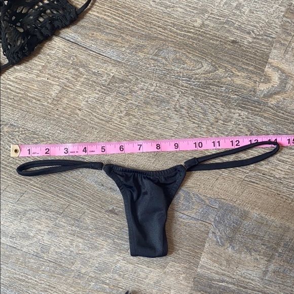 Sexy Black Mesh 3 piece outfit S/M - Picture 10 of 13